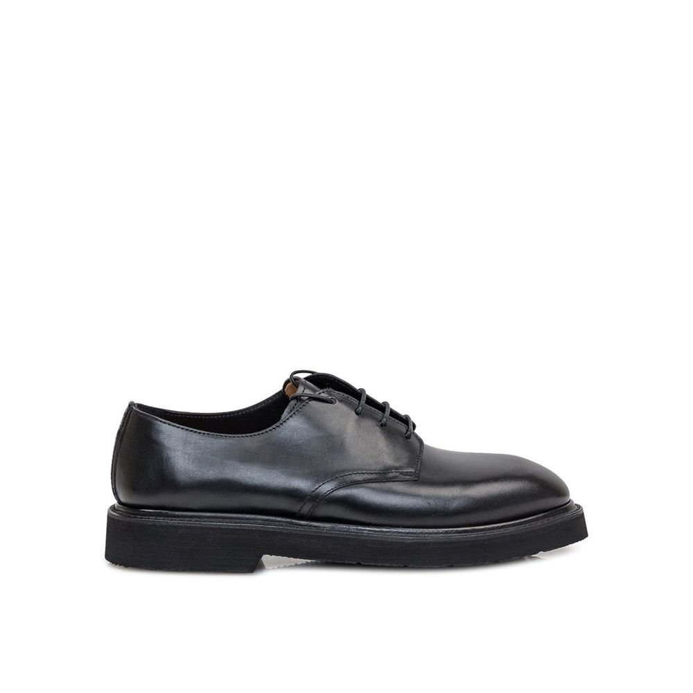 Derbies en cuir italiennes noires