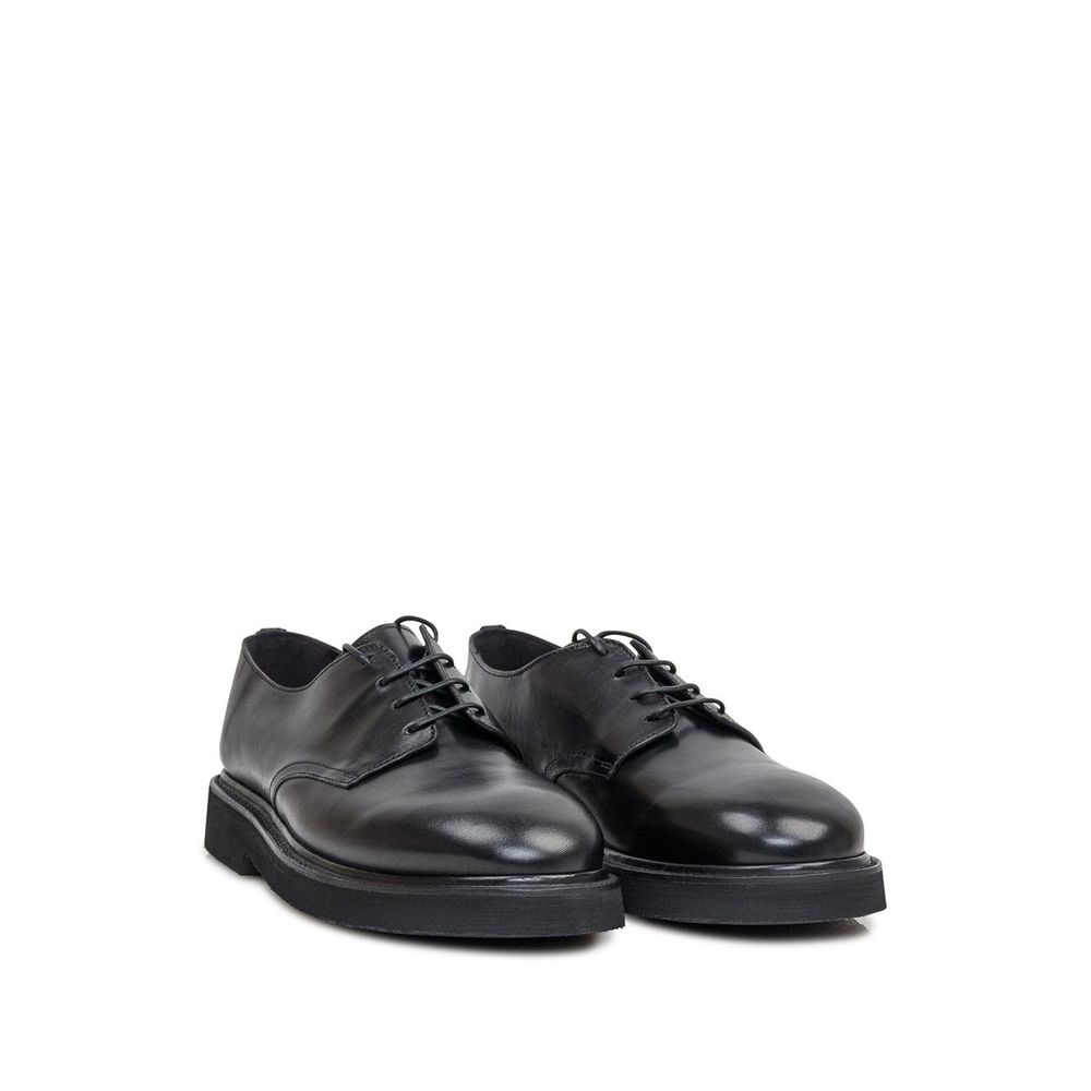 Derbies en cuir italiennes noires