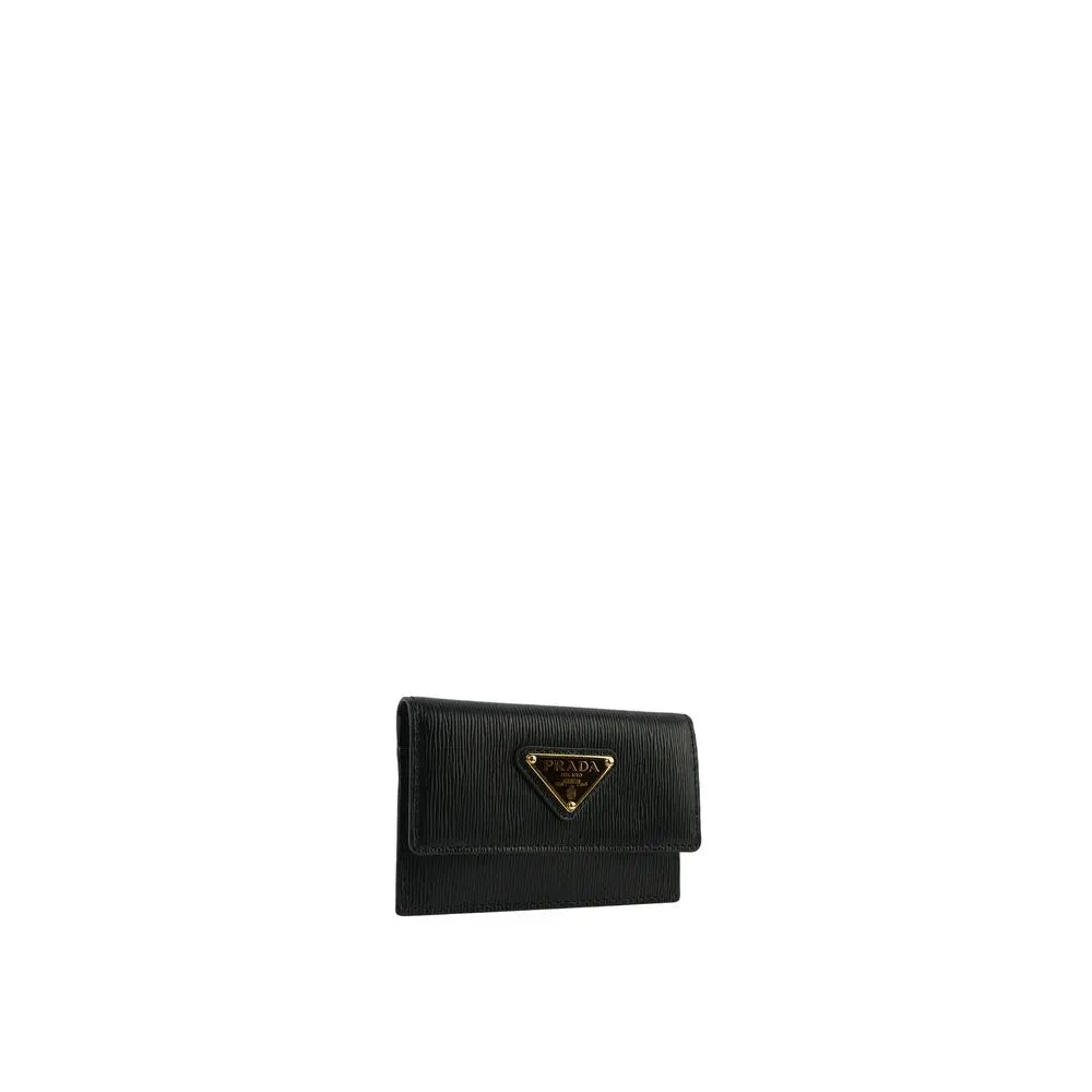 Porte-cartes Femme en cuir beige Prada