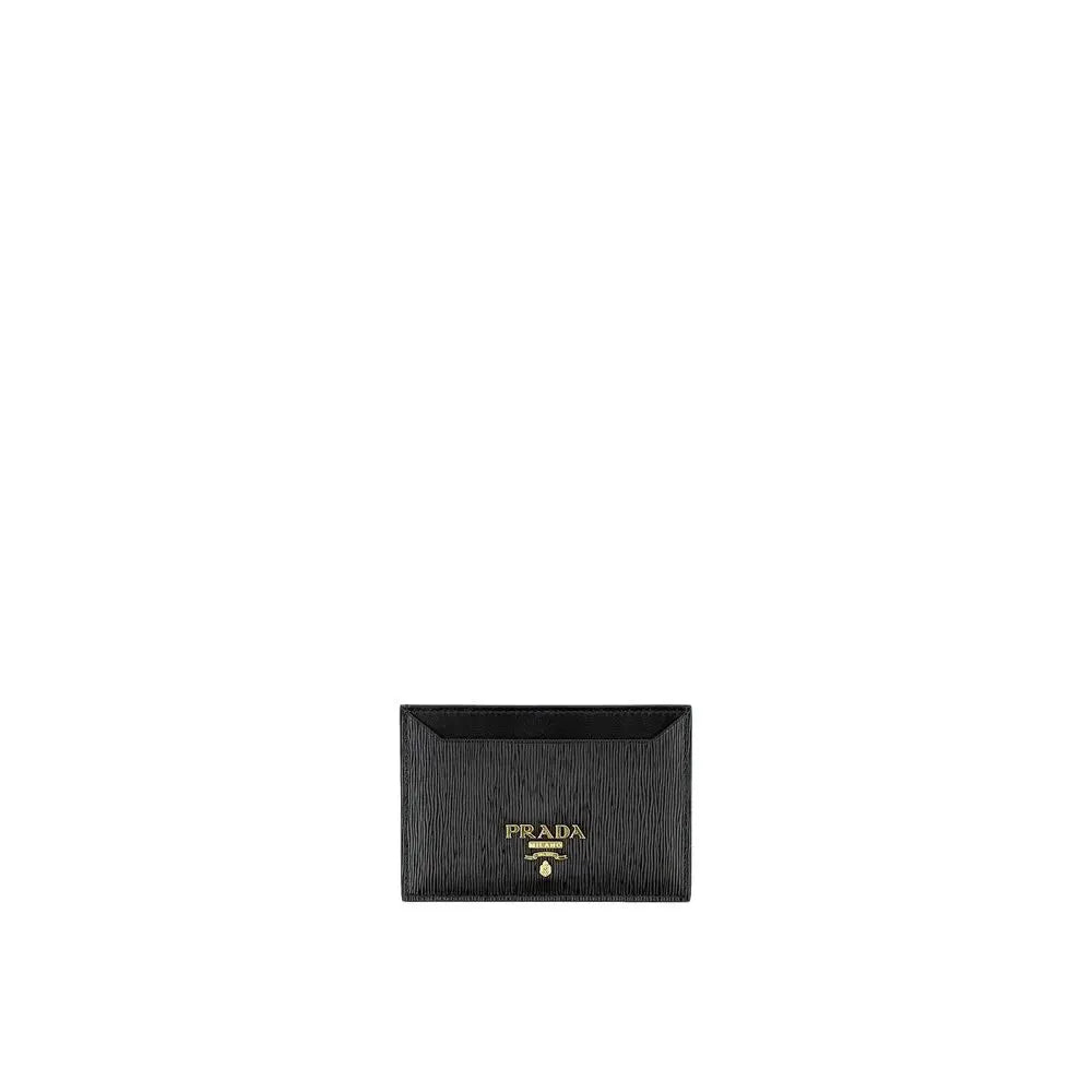 Portefeuille Calf cuir femmes noir Prada