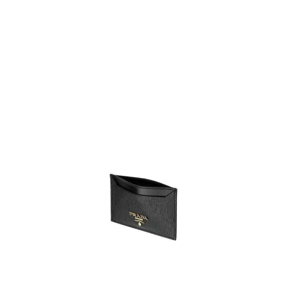 Portefeuille Calf cuir femmes noir Prada