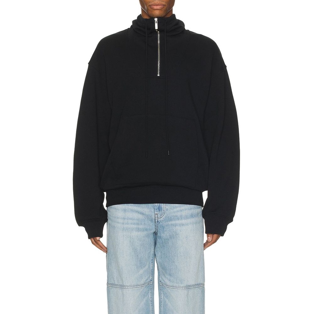 Sweatshirt hommes à col montant gris