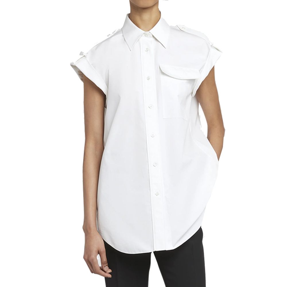 Chemise sans manches Alexander McQueen blanche