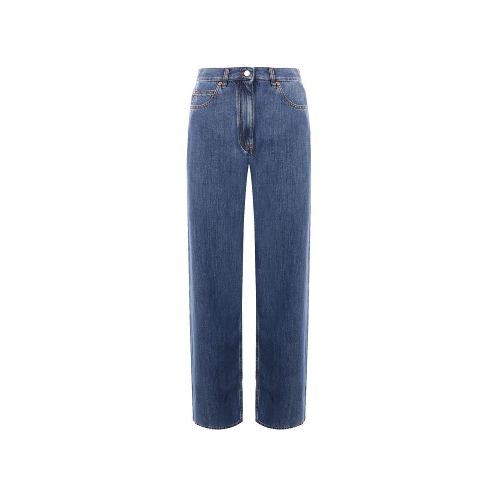 Jeans Wide Leg Femme Made in Italy bleus