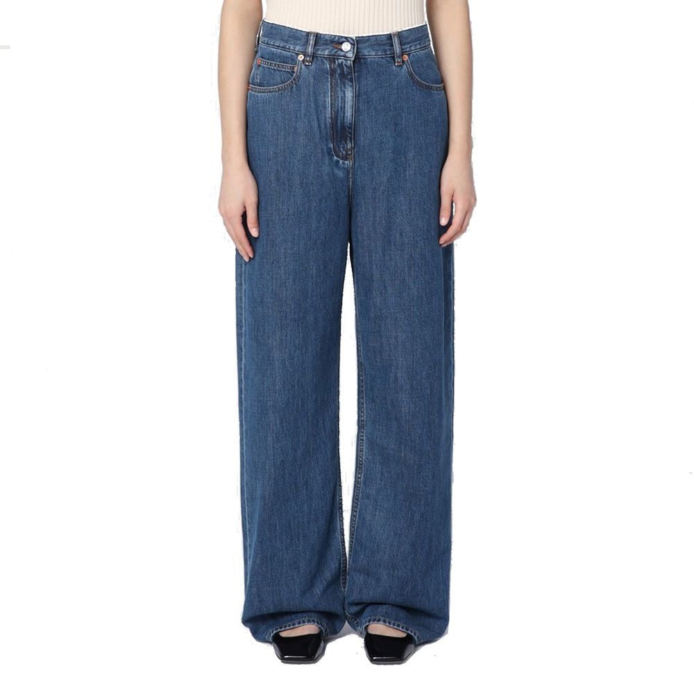 Jeans Wide Leg Femme Made in Italy bleus