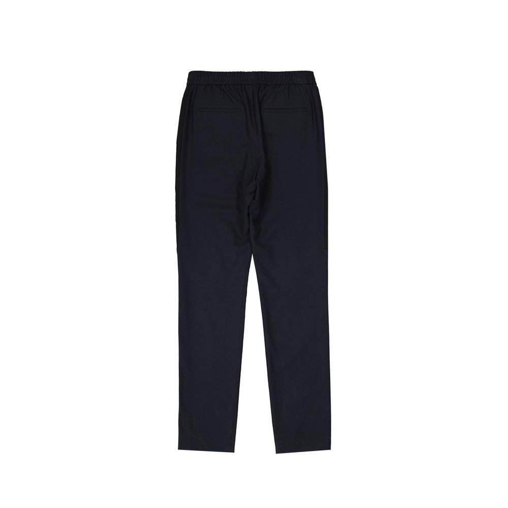 Pantalons en laine Striped Side Panel noirs