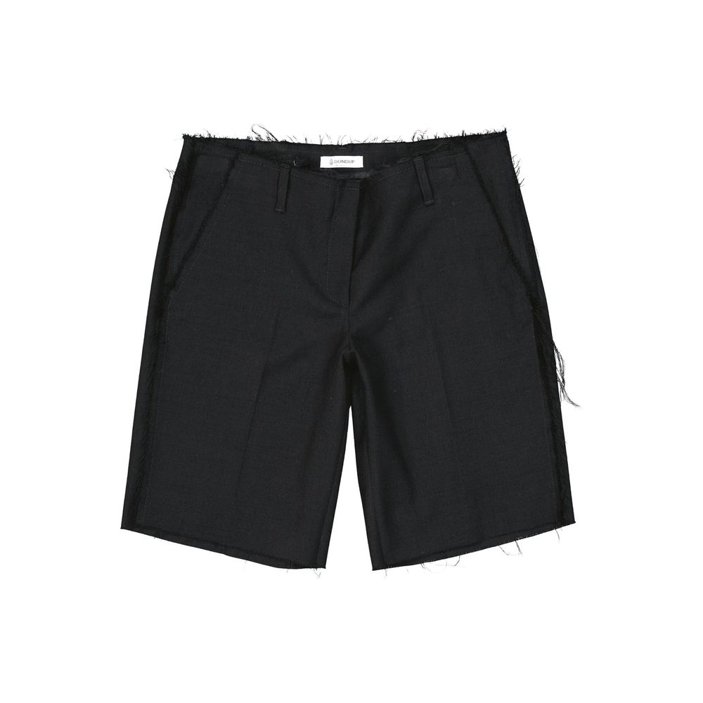 Shorts Dondup en laine vierge noirs