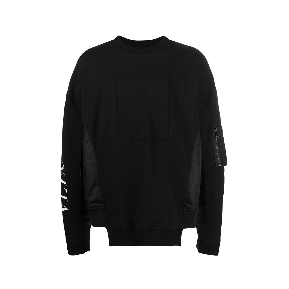 Sweatshirt Vltn embossé noir