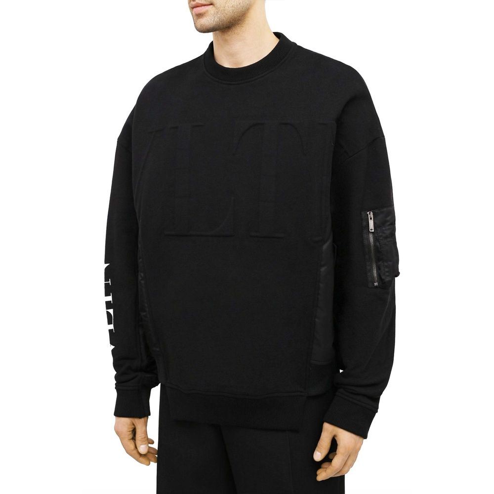 Sweatshirt Vltn embossé noir