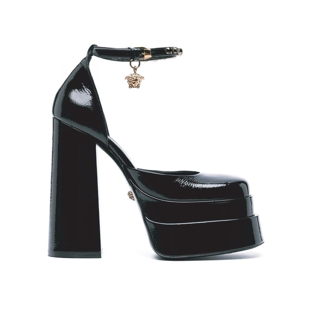 Sandales Medusa cuir noir
