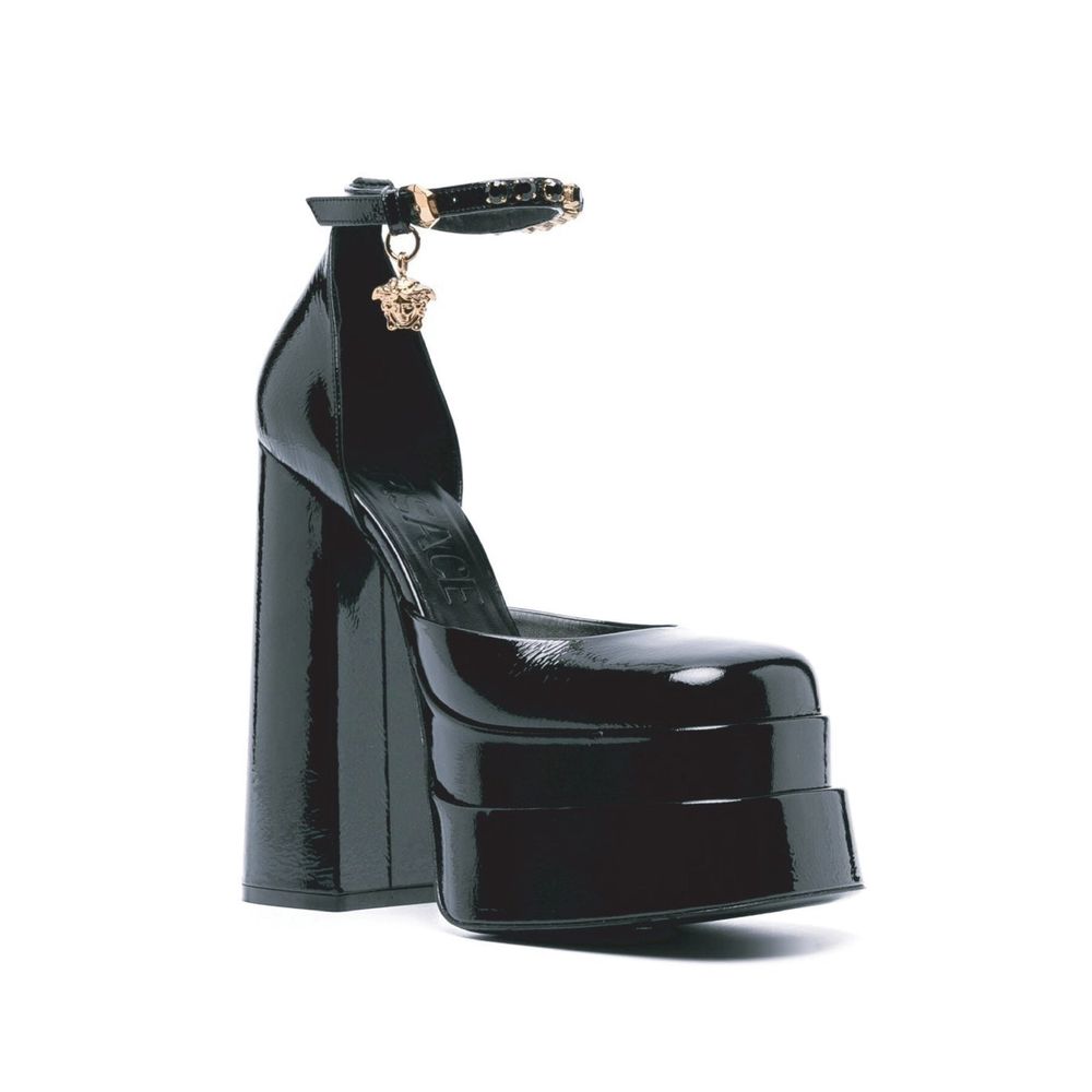 Sandales Medusa cuir noir