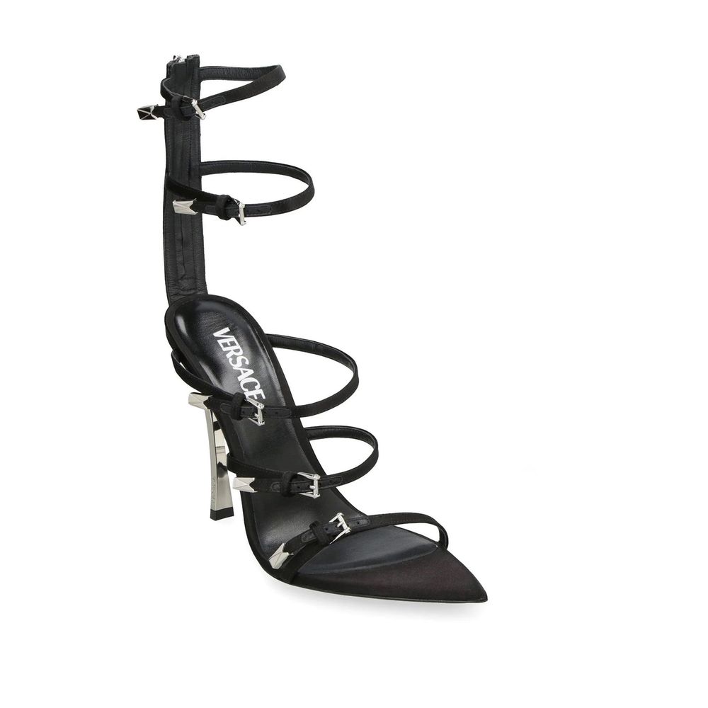 Sandales Pin-Points en cuir noires