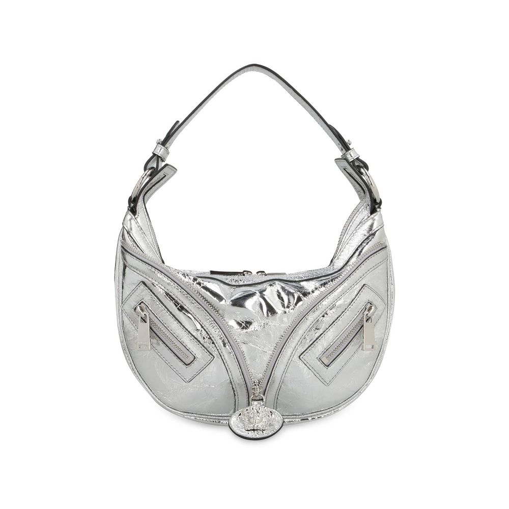 Sac hobo Versace Repeat en cuir métallisé
