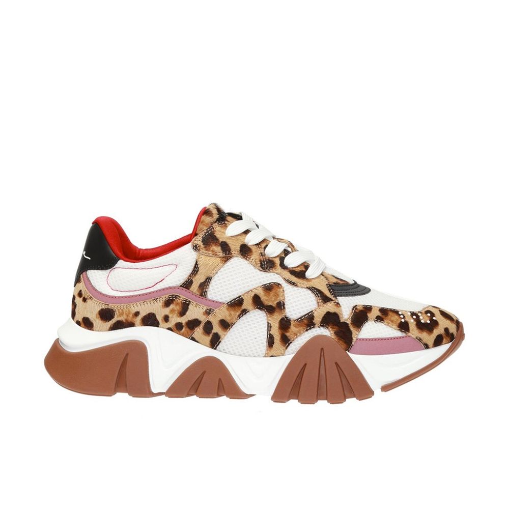 Baskets Squalo Leopard beiges
