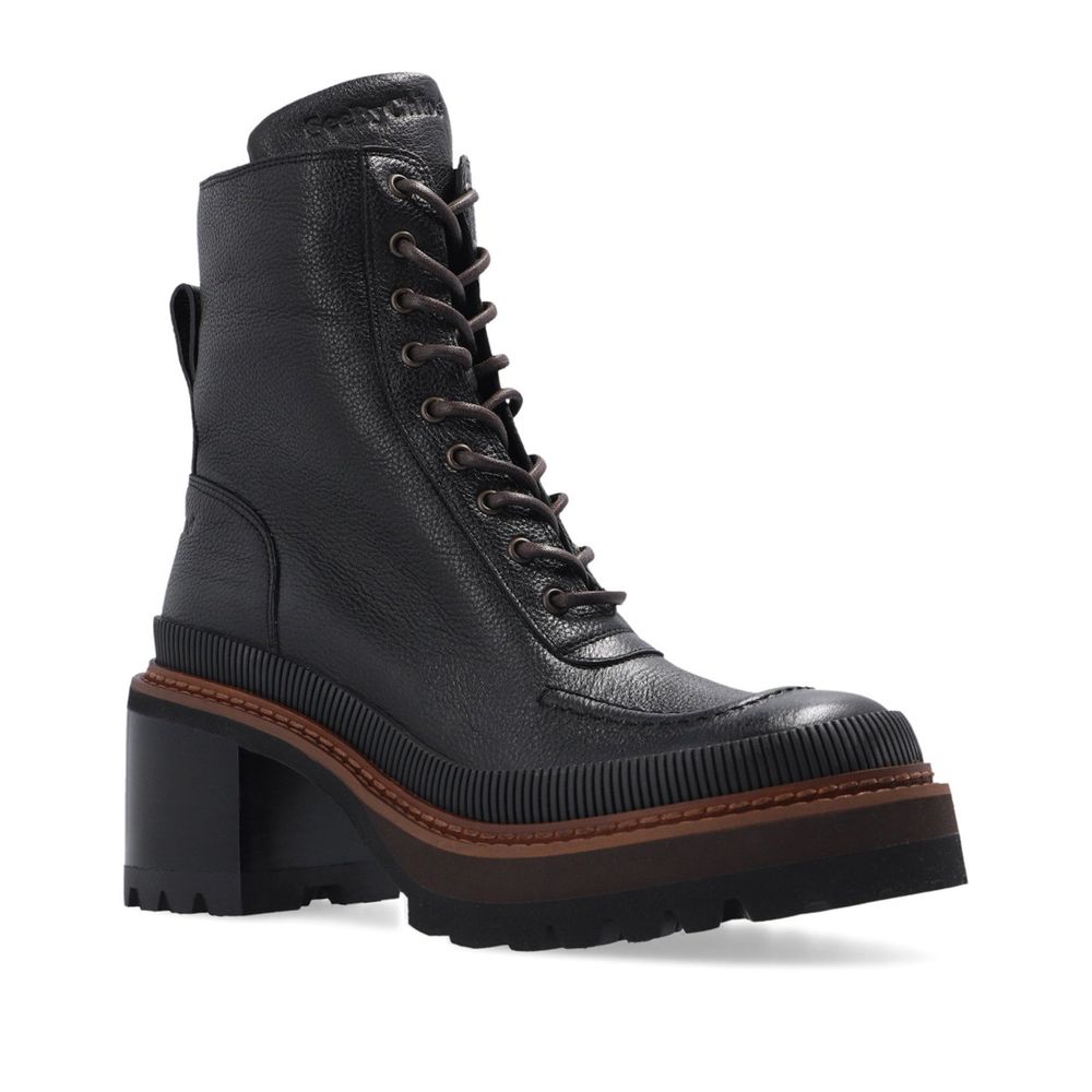 Bottines Mahalia en cuir noires