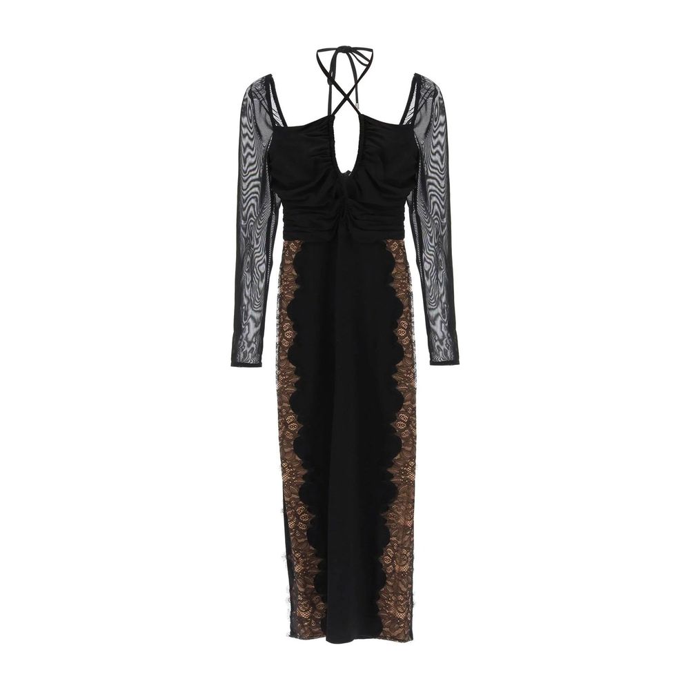 Robe Lace Trim verte