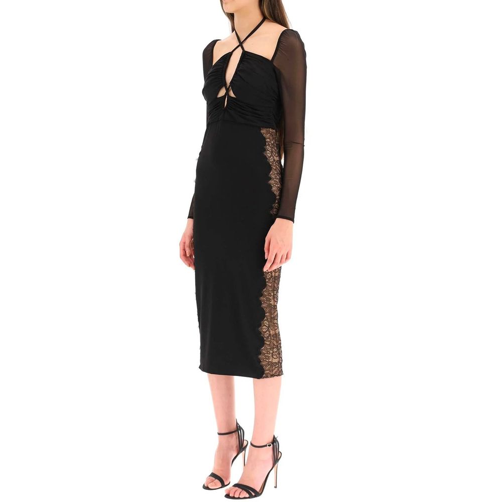 Robe Lace Trim verte