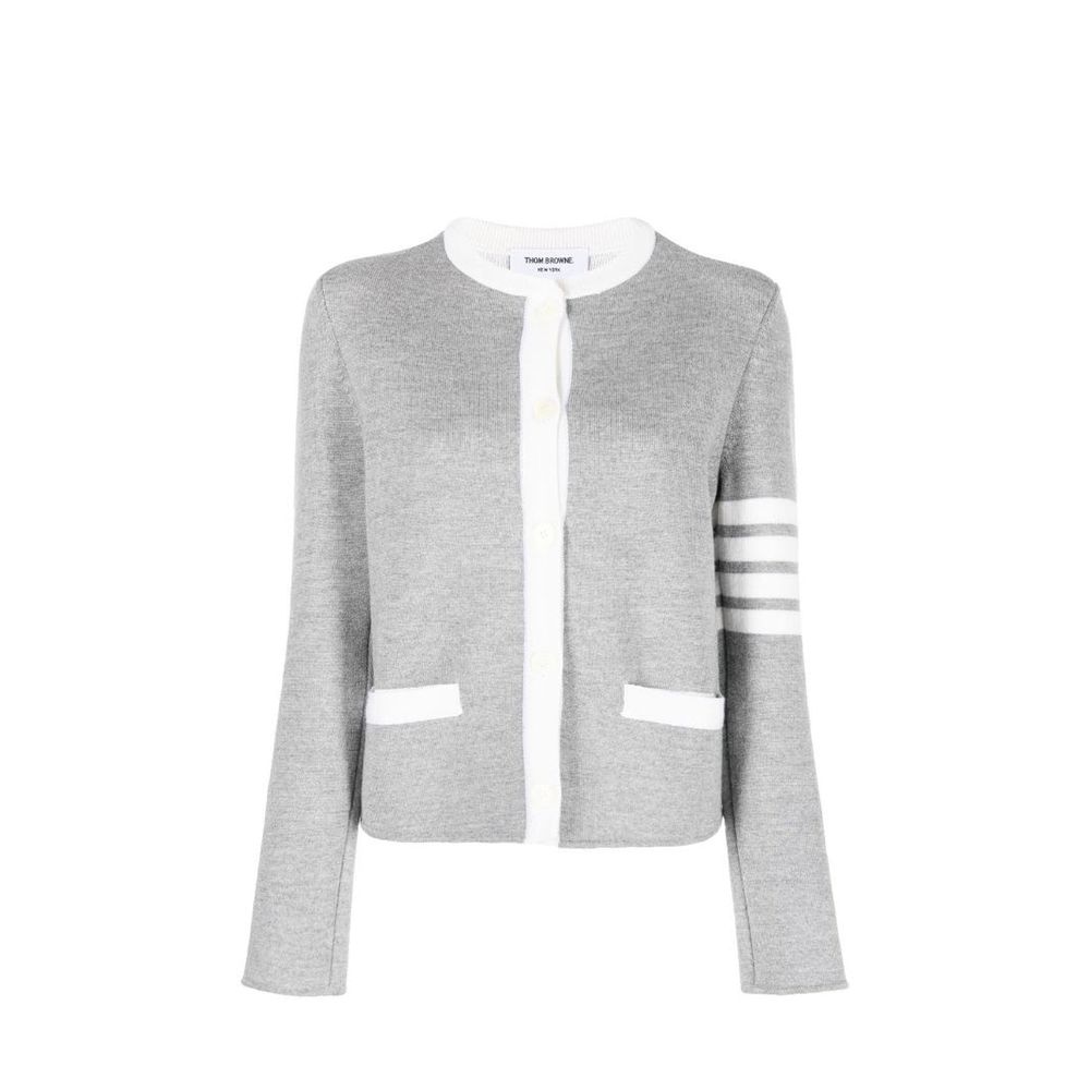 Cardigan Thom Browne 4-Bar en laine noir