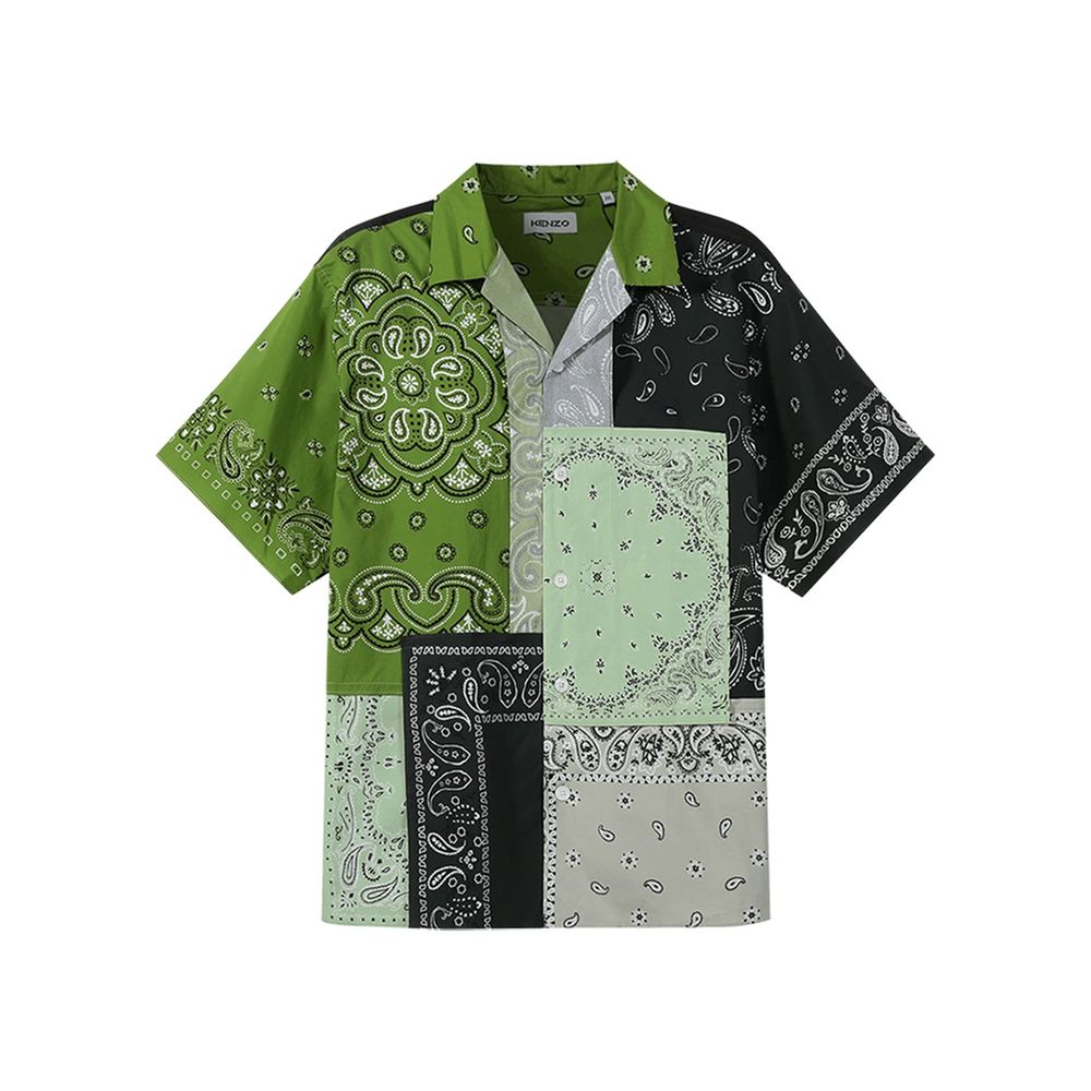 Chemise Patchwork Homme bleu