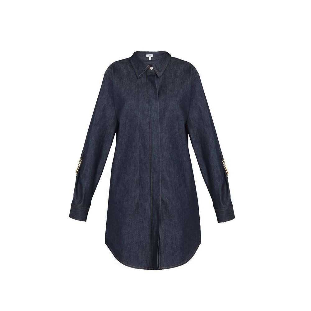 Robe chemise LOEWE en denim bleu