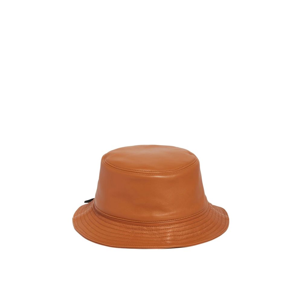 Chapeau en cuir homme marron
