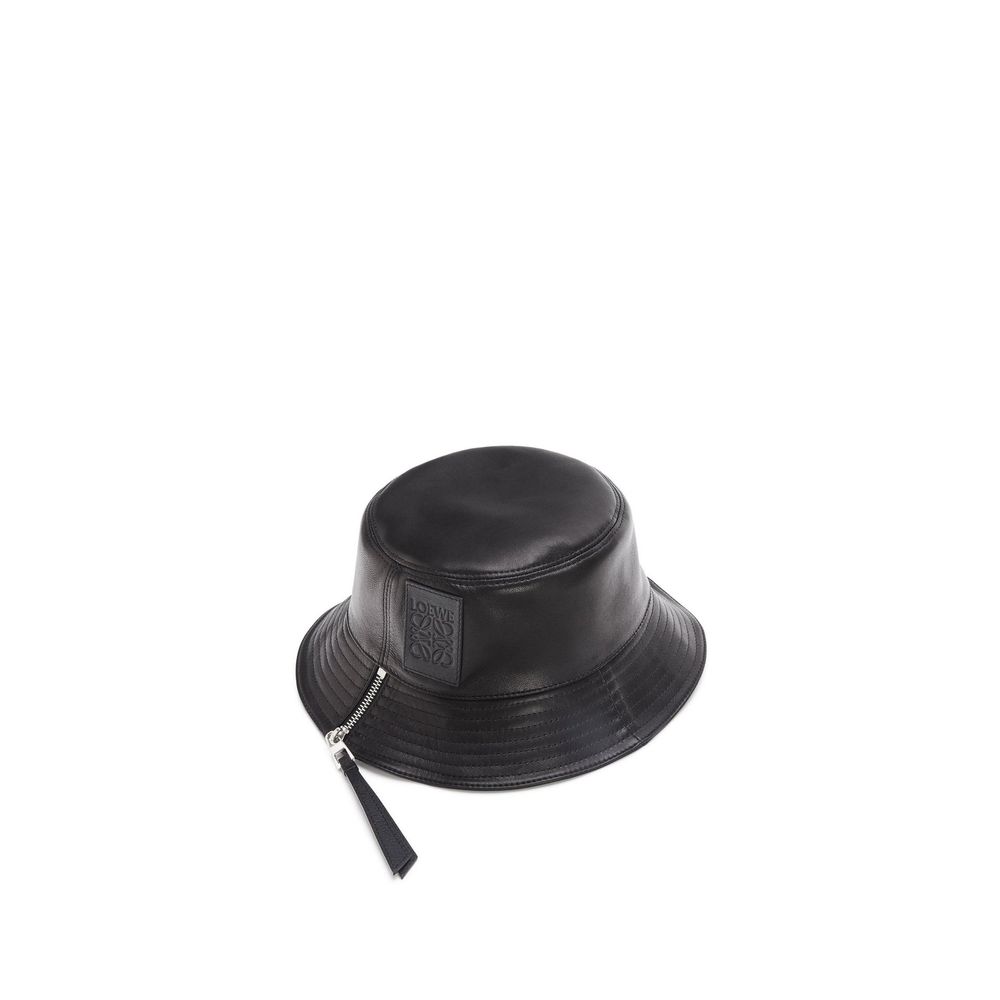 Chapeau en cuir homme marron