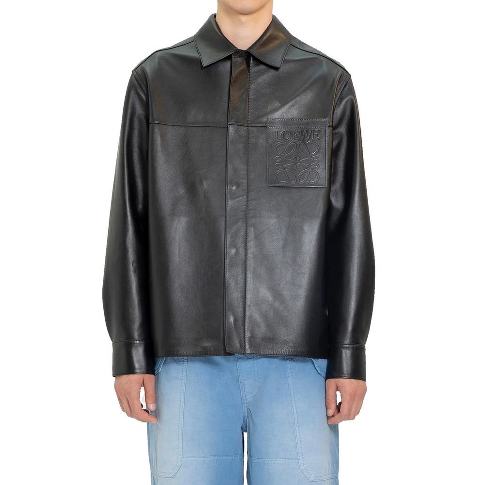 Veste en cuir homme Marron