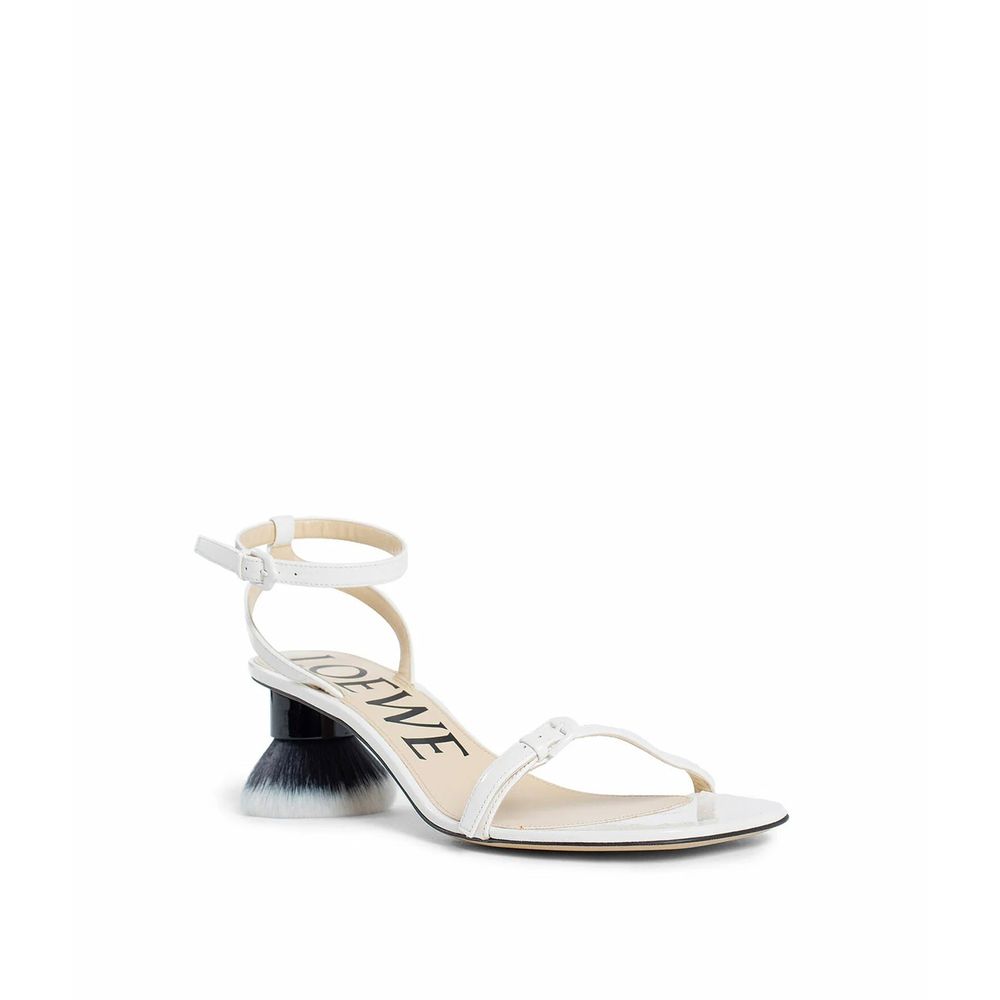 Sandales Petal Brush en cuir noir