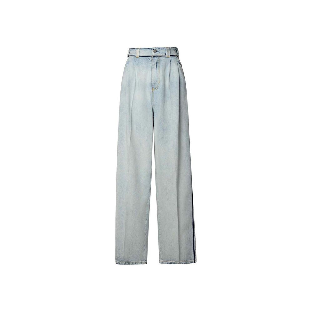 Jeans light-washed indigo en denim bleu