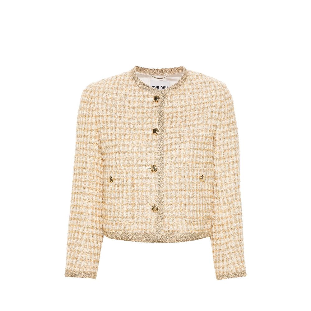 Veste Miu Miu lamé chevrons métalisé