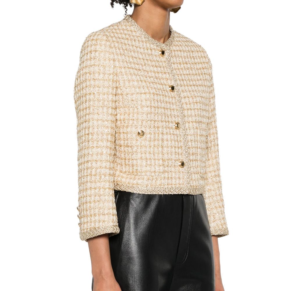 Veste Miu Miu lamé chevrons métalisé