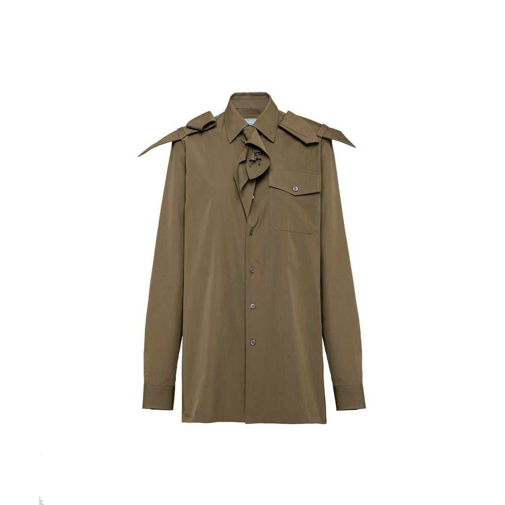 Chemise italienne camouflage verte