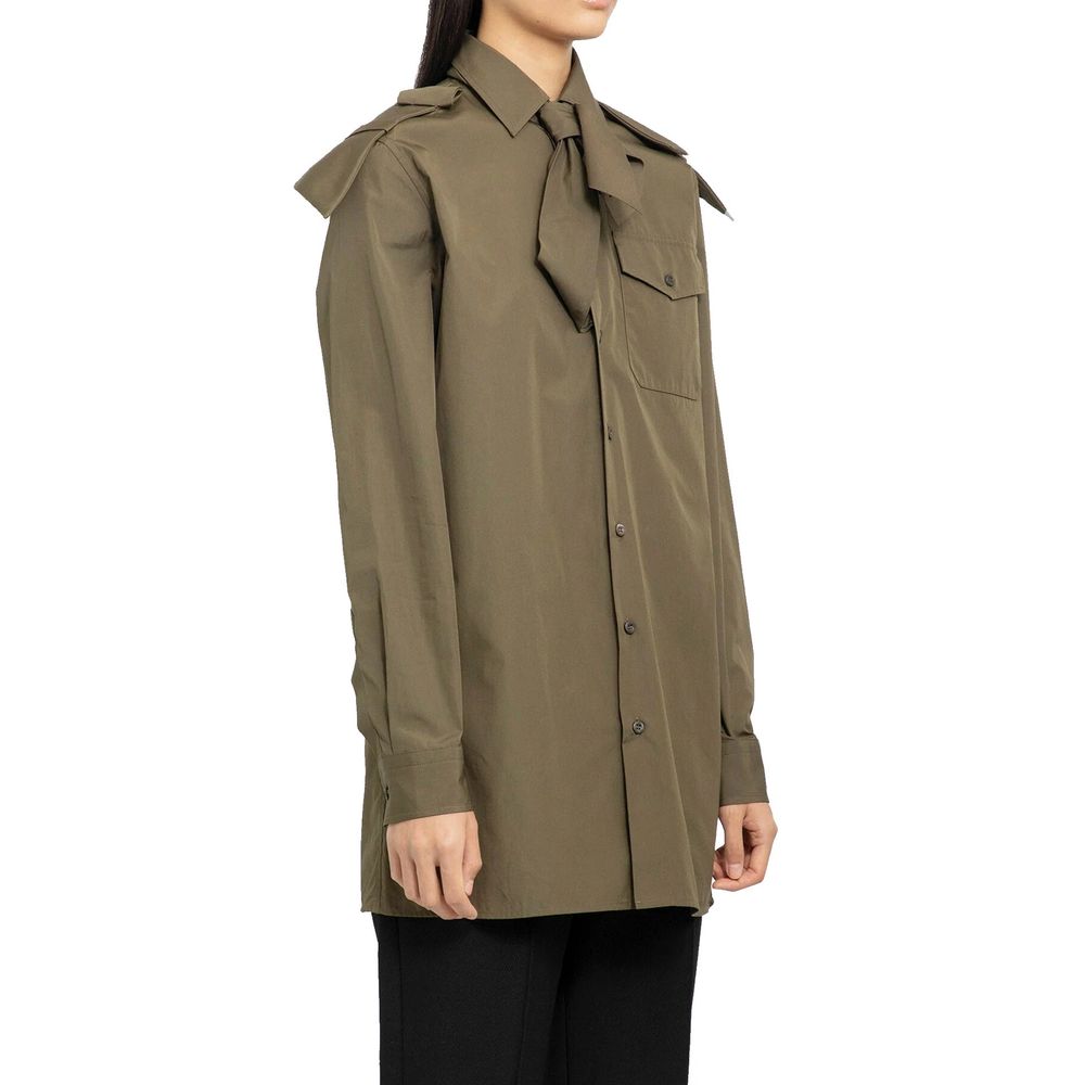 Chemise italienne camouflage verte