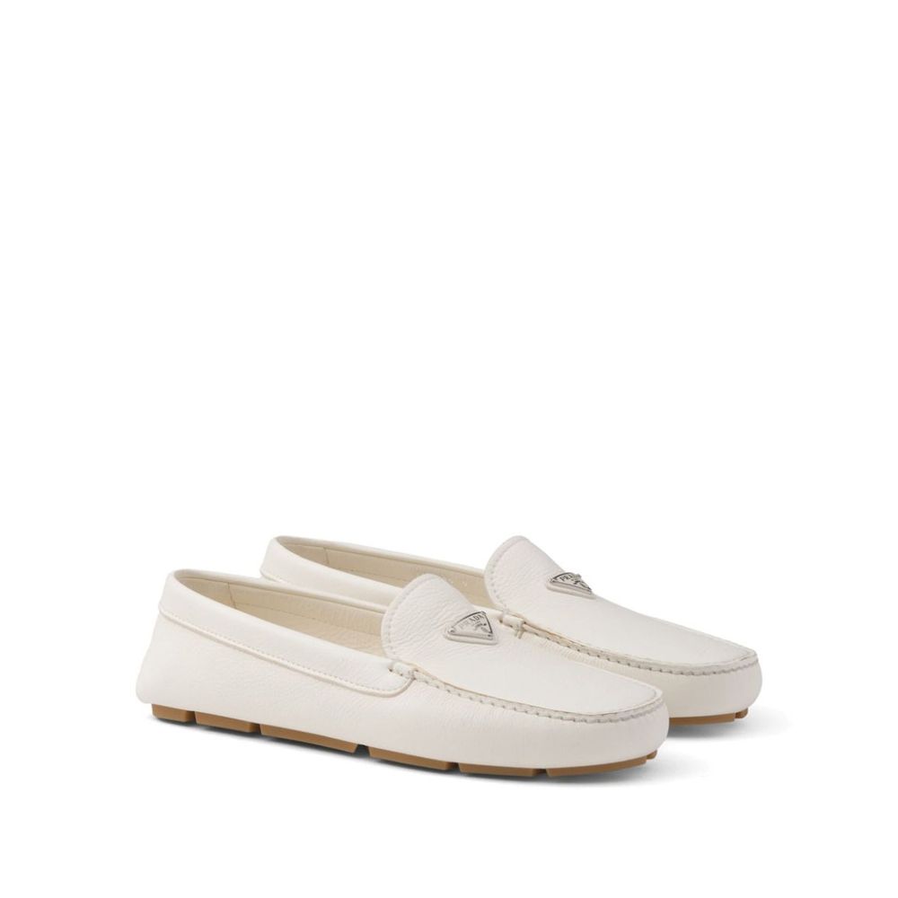 Loafers Logo en cuir noirs