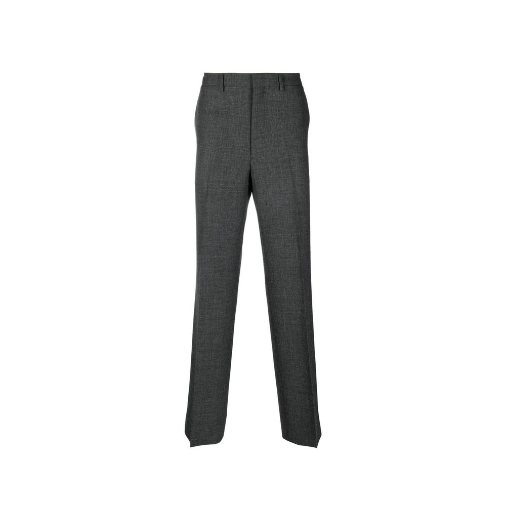 Pantalons en laine vierge hommes noirs