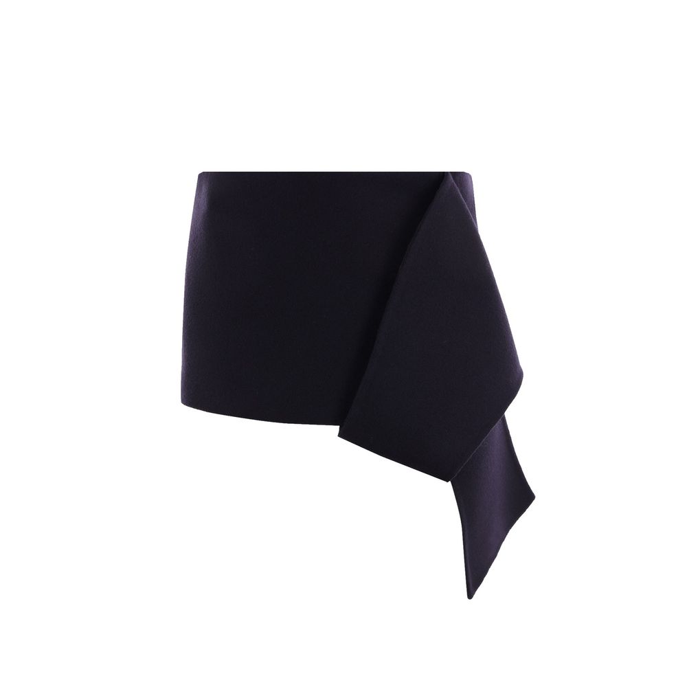Jupe en laine made in Italy noire