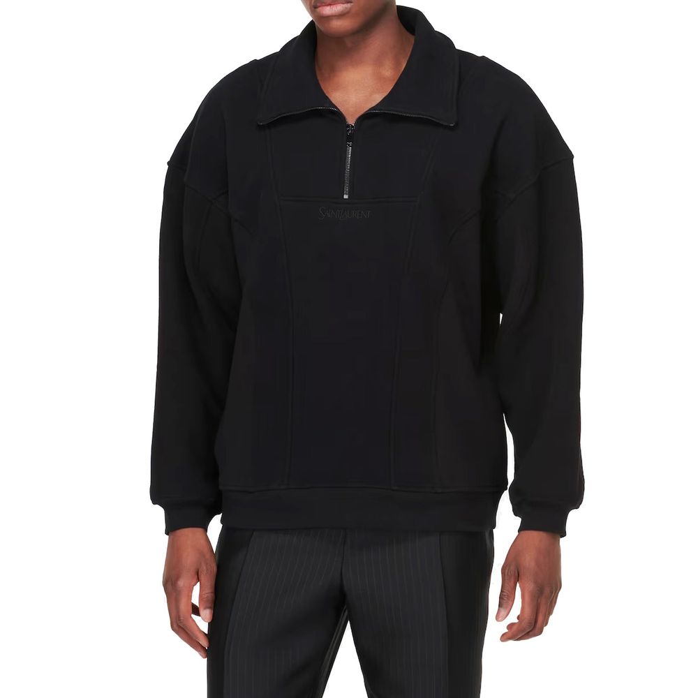 Sweatshirt Saint Laurent Cotton Fleece noir