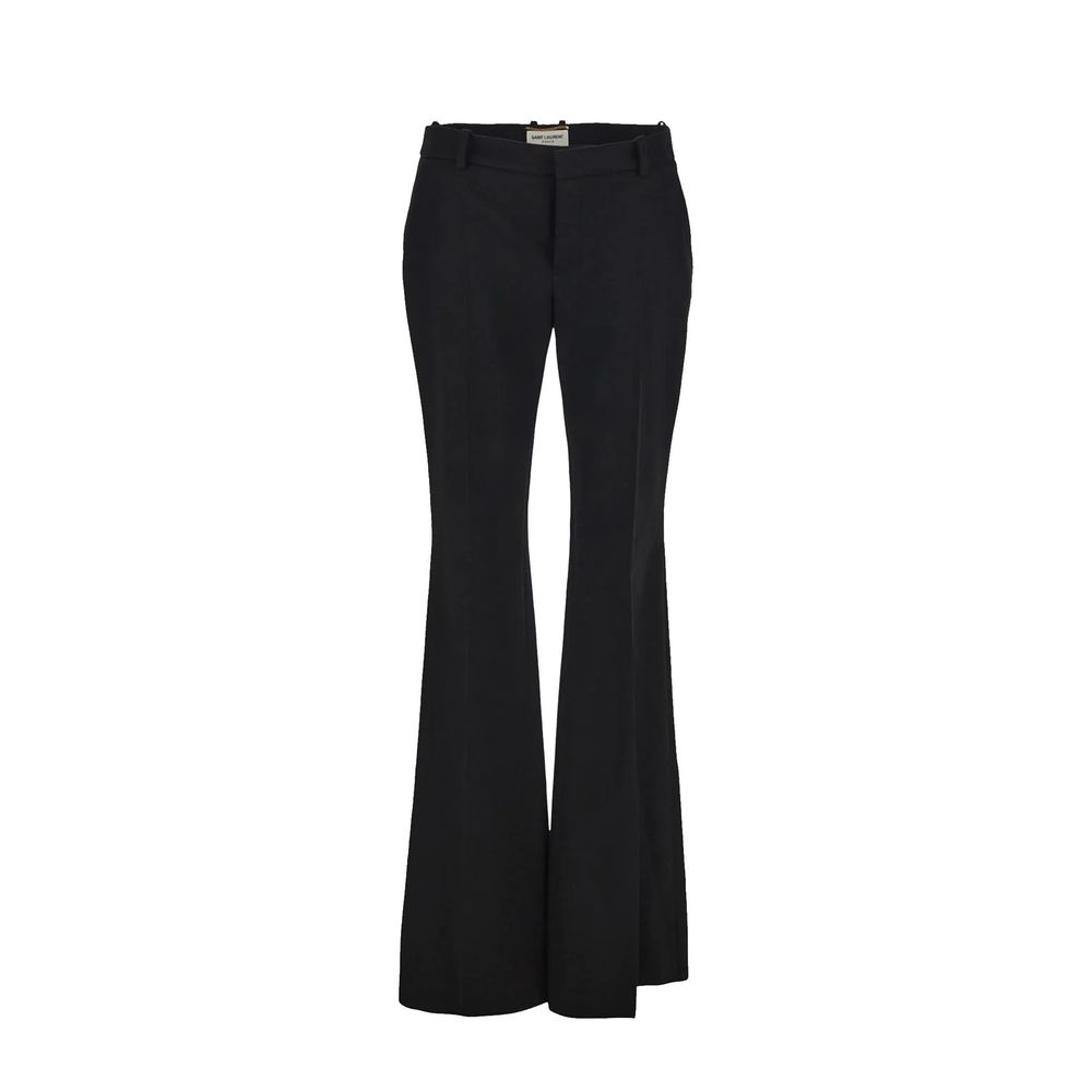 Pantalon Saint Laurent évasé noir