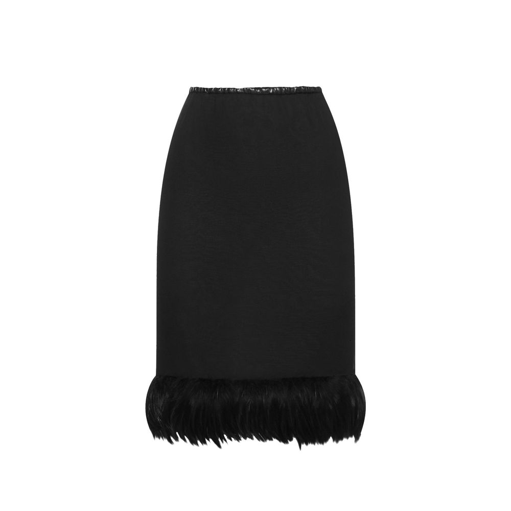 Jupe Saint Laurent en soie noire