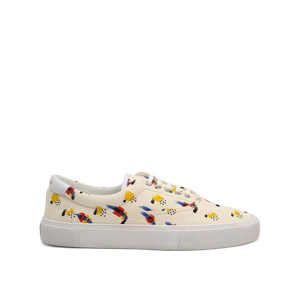 Baskets Saint Laurent imprimées blanches