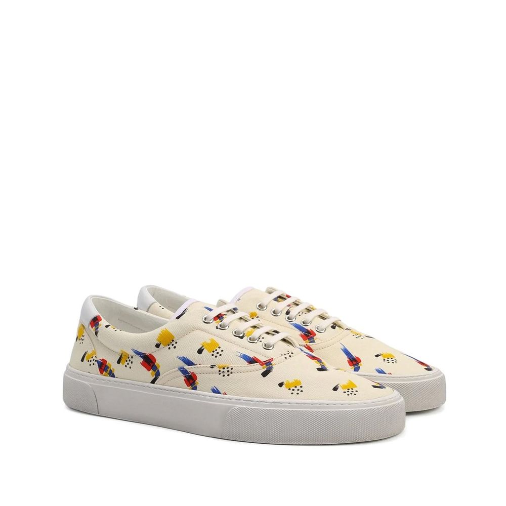 Baskets Saint Laurent imprimées blanches