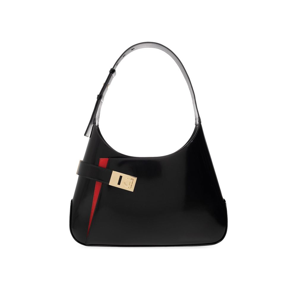 Sac hobo Salvatore Ferragamo Arch en cuir noir