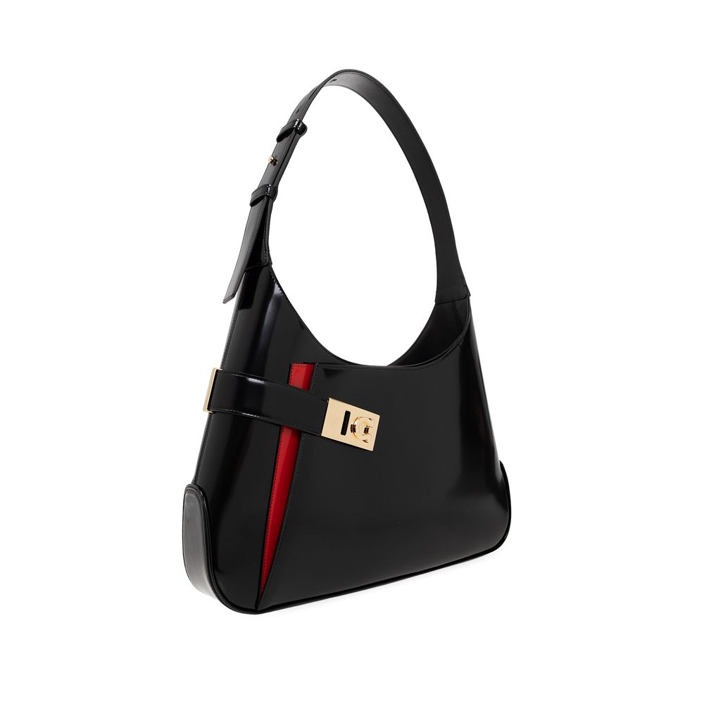 Sac hobo Salvatore Ferragamo Arch en cuir noir