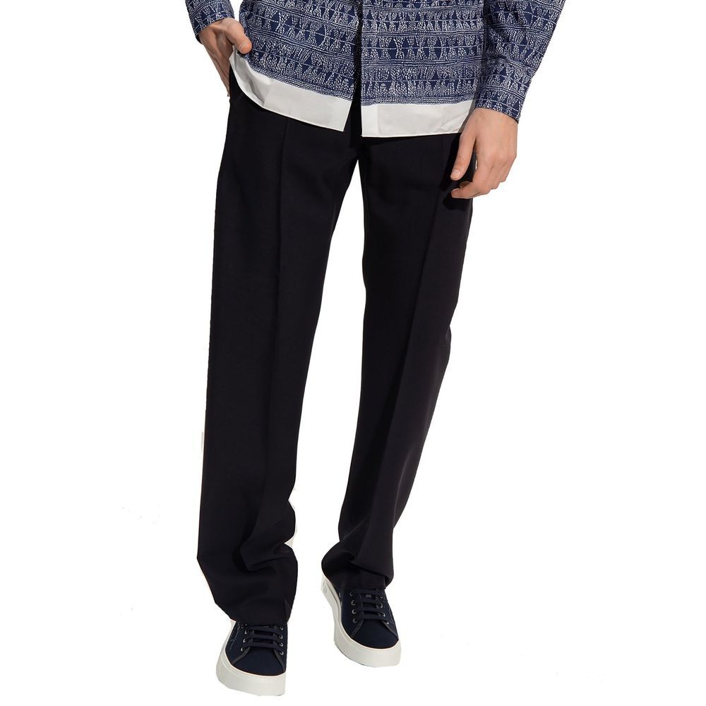 Pantalons en soie et coton italiens beiges