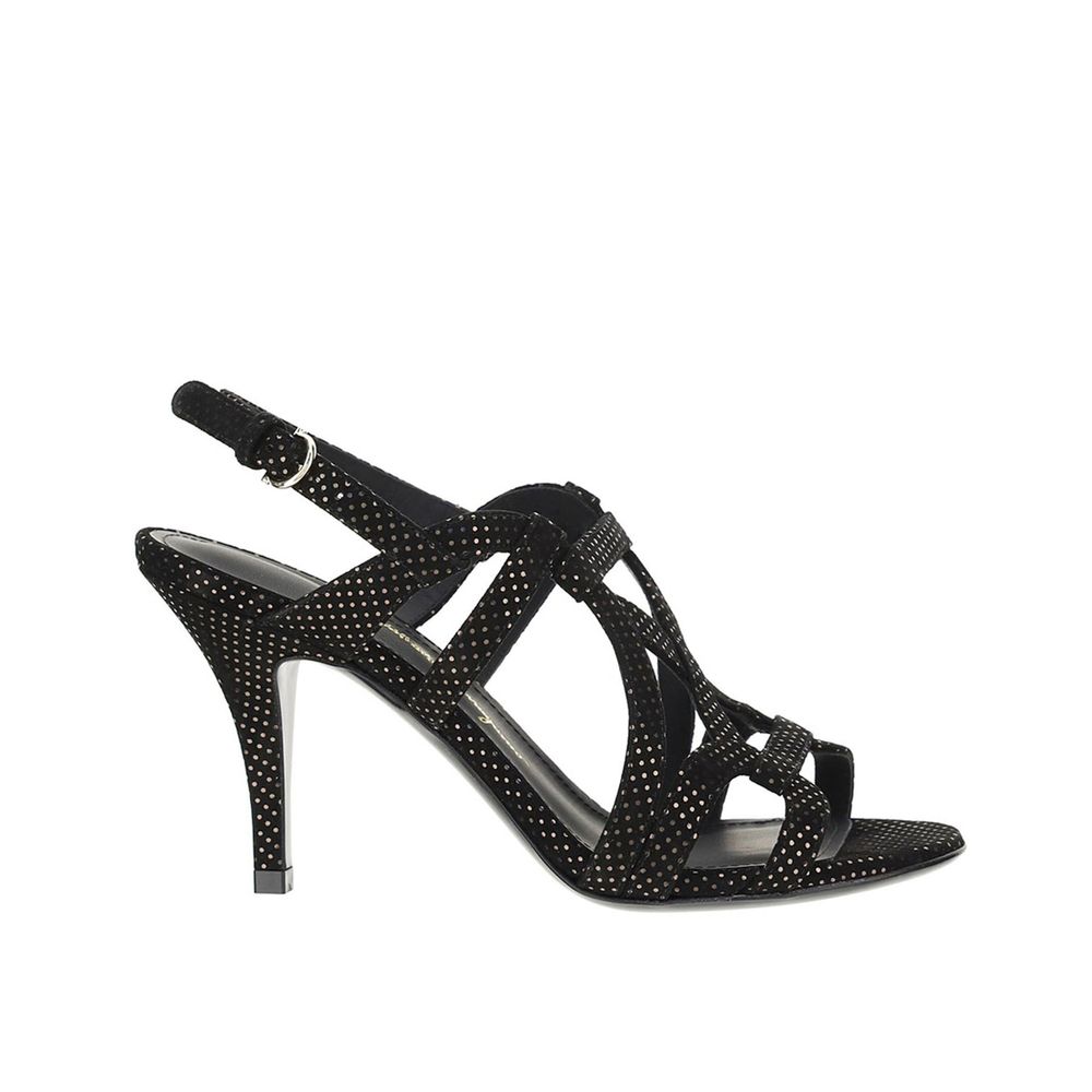 Sandales Gal Heel cuir noires