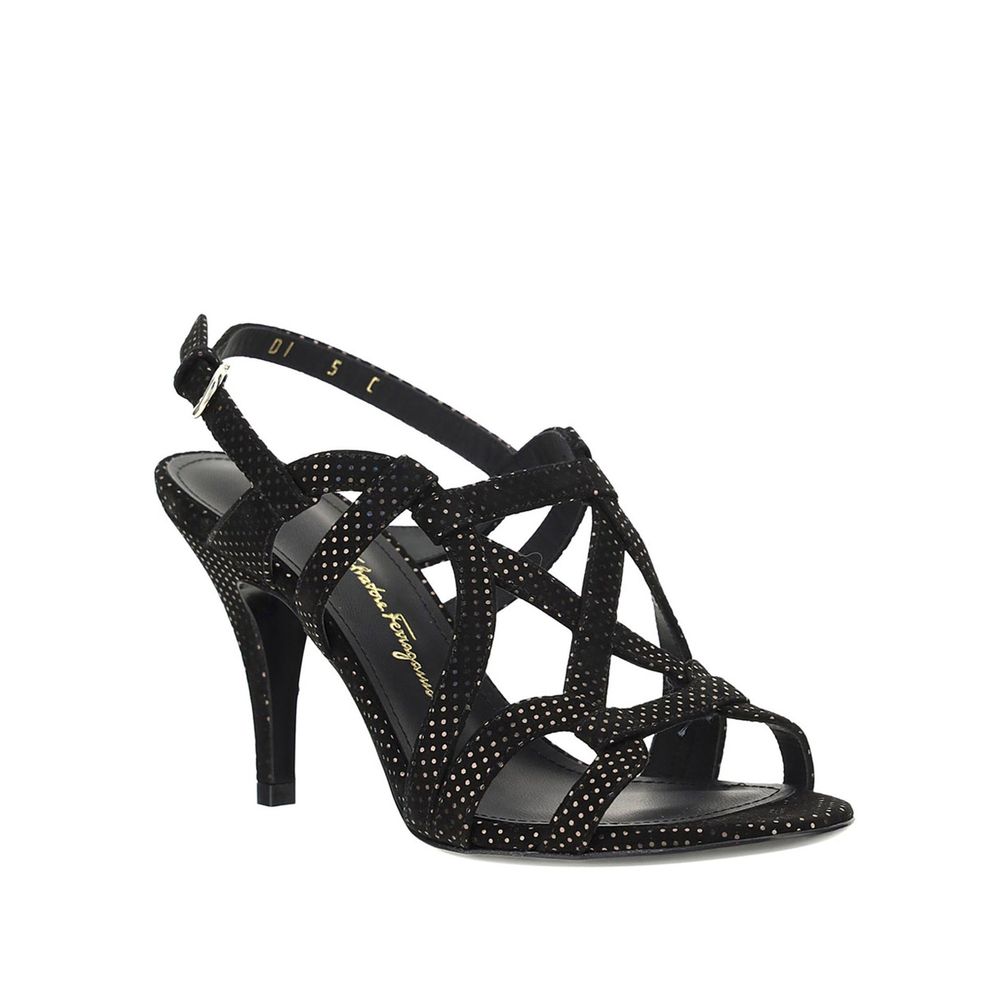 Sandales Gal Heel cuir noires