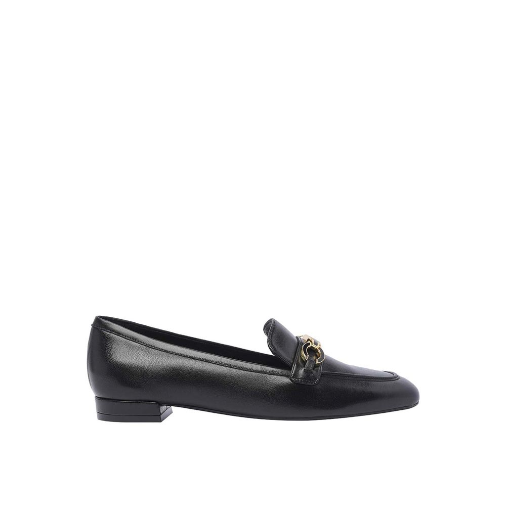 Loafers Signature Square cuir noirs