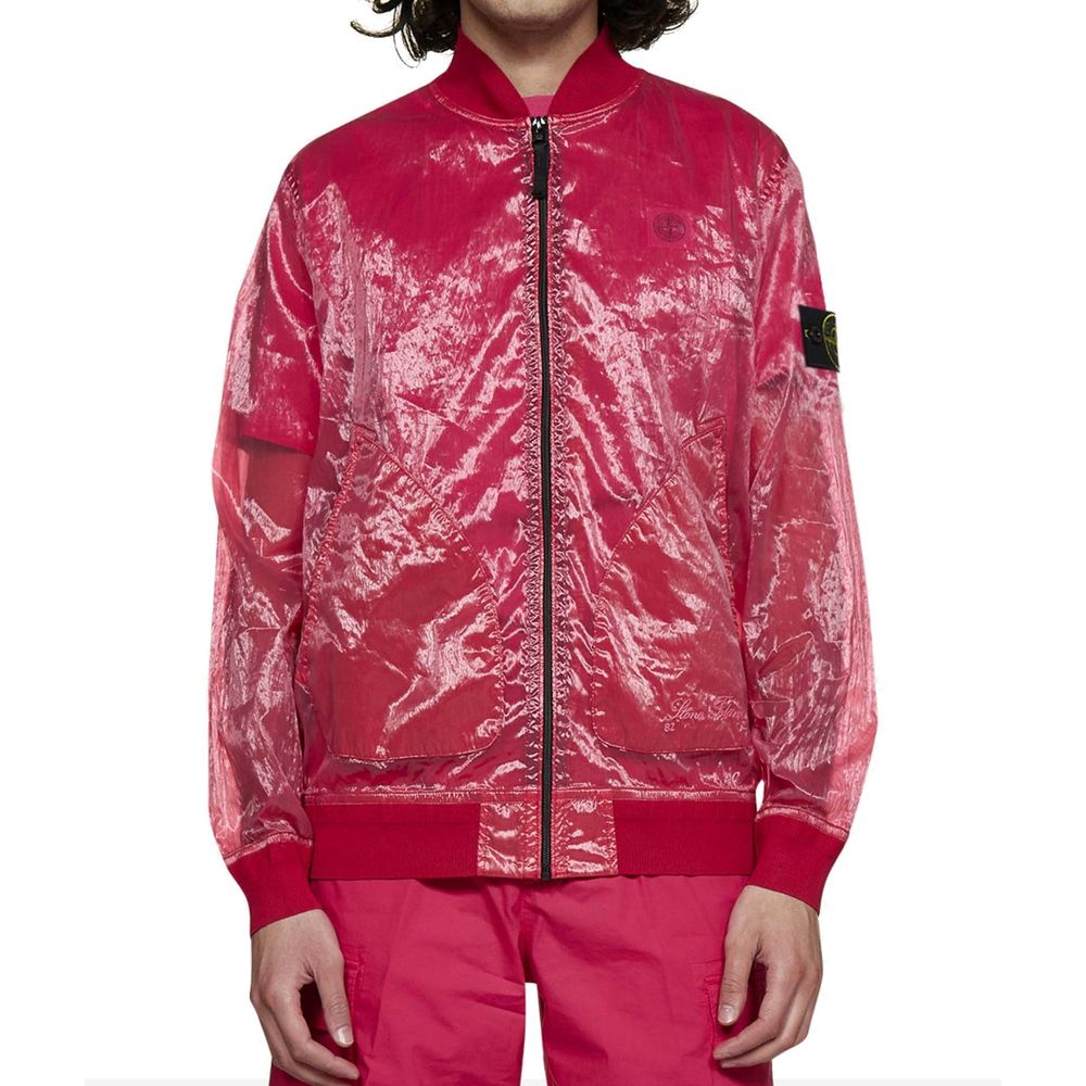 Veste bomber semi-transparente hommes noire