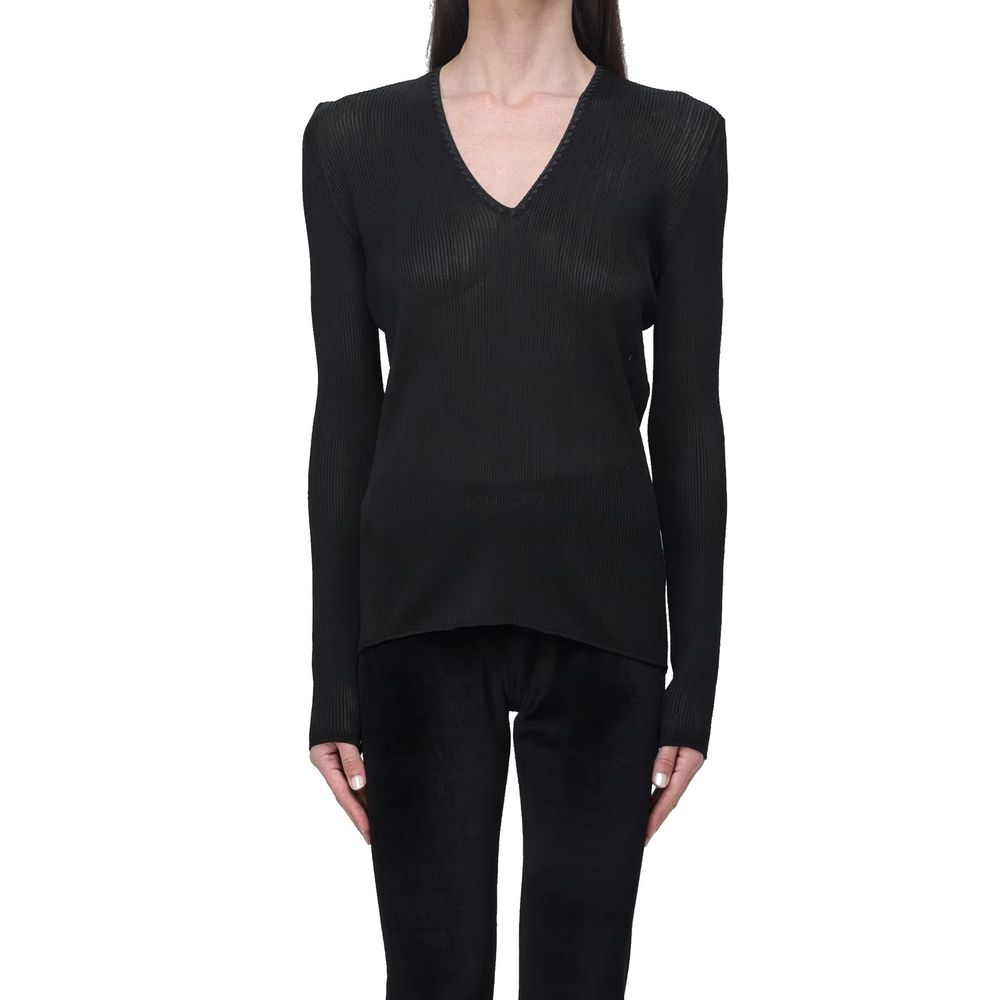 Haut Sheer Fine-Ribbed blanc