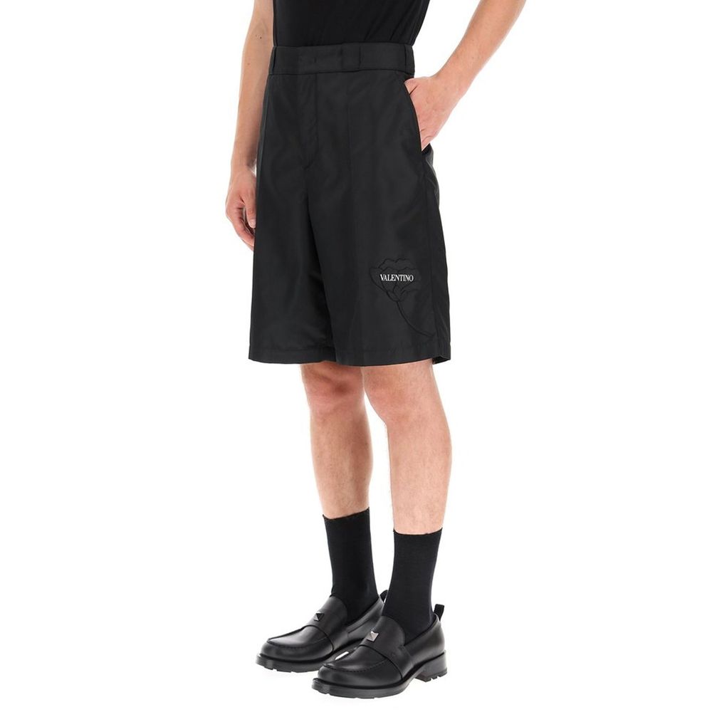 Shorts Flower Embroidery italiens beiges